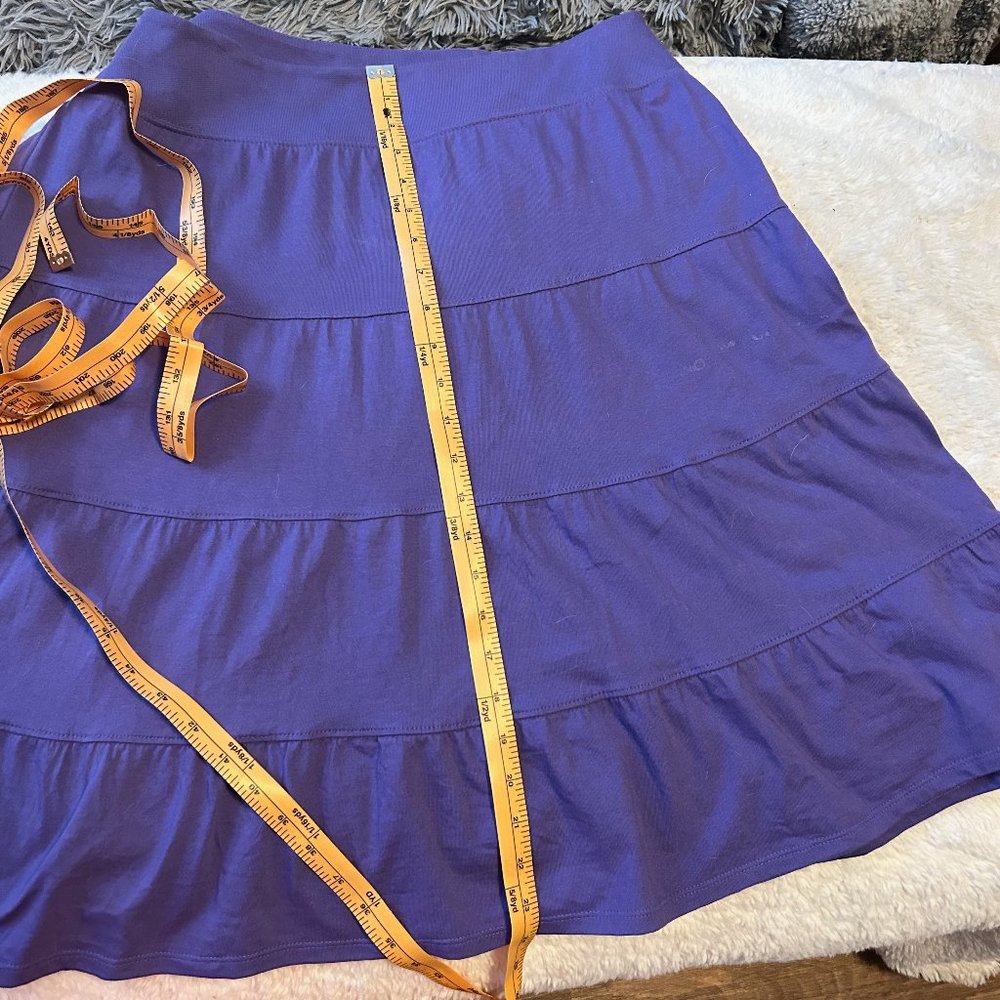 Four tiered purple skirt